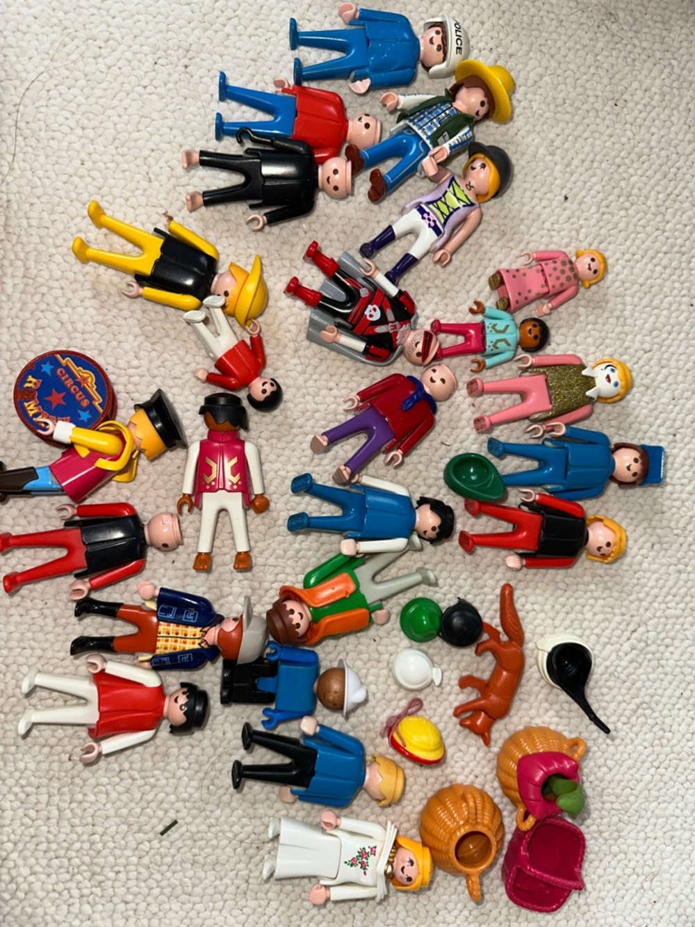 Vintage Playmobile action figures and accessories